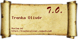 Trenka Olivér névjegykártya